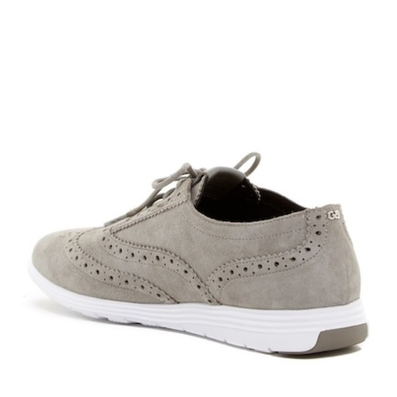 Cole Haan Grand Tour Grey Leather Suede Oxford 6 - Picture 5 of 11